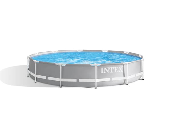 Intex swimmingpool - Prismeramme - 366 x 76 cm - Inklusiv solsejl, filterpumpe og filter