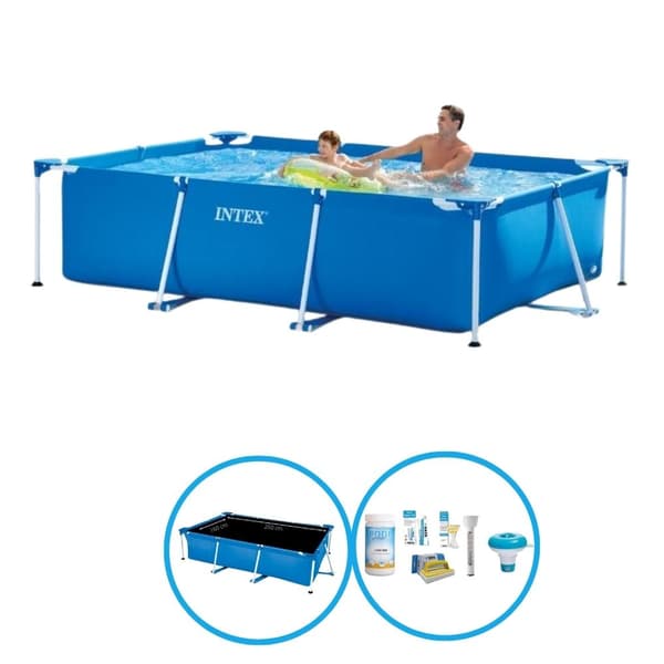 Intex Svømmebassin Rektangulær Stel 260x160x65 cm - Svømmebassinpakke