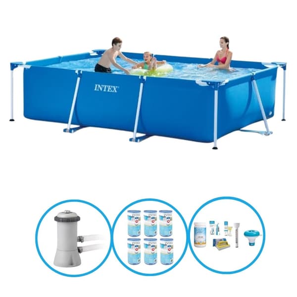 Intex simbassäng rektangulär ram 300x200x75 cm - poolpaket