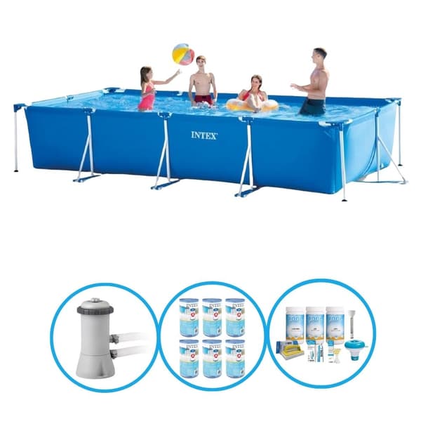 Intex-uima-altaan suorakaiteen muotoinen runko 450x220x84 cm - Uima-allaspaketti