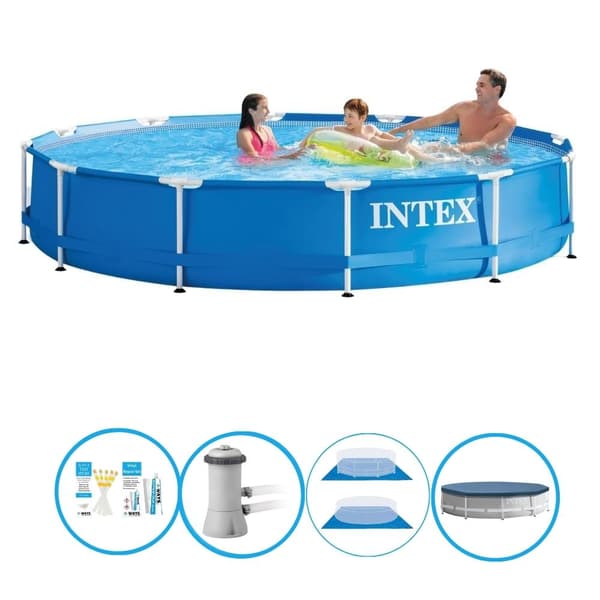 Intex-uima-altaan metallirunko - Sisältää tarvikkeet - 366x76 cm