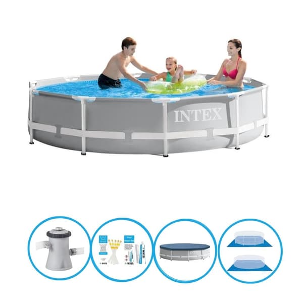 Intex Swimming Pool Prisme Stel - Inklusiv tilbehør - 305x76 cm