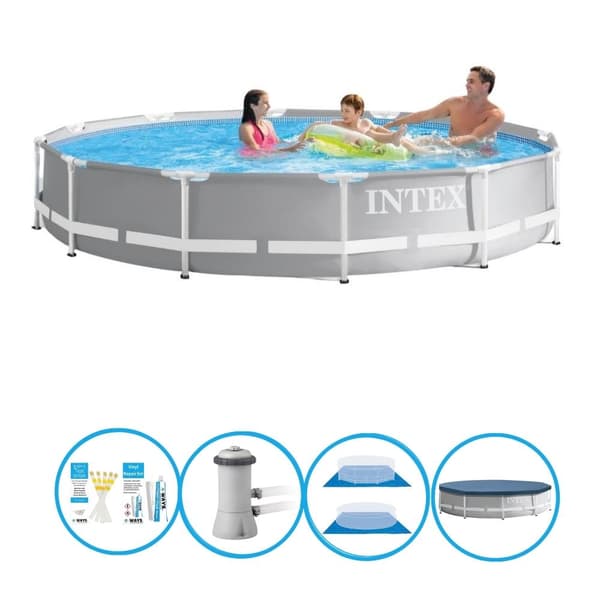 Intex Swimming Pool Prisme Stel - Inklusiv tilbehør - 366x76 cm