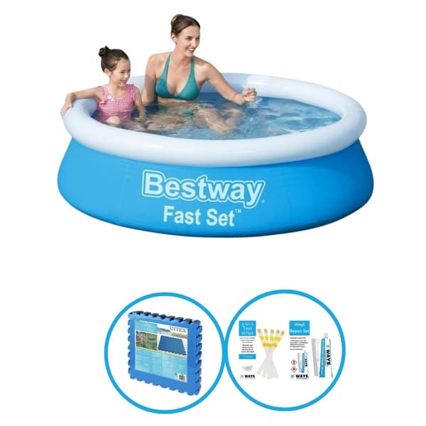 Bestway Swimming Pool Fast Sæt 183x51 cm - Inklusiv tilbehør