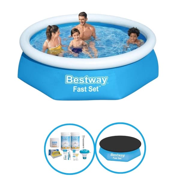 Bestway Svømmebassin Fast Sæt 244x61 cm - Svømmebassinpakke