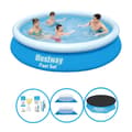 Miniatyrbild 1 av 5: Bestway Swimming Pool Fast Set 366x76 cm - Inklusive tillbehör