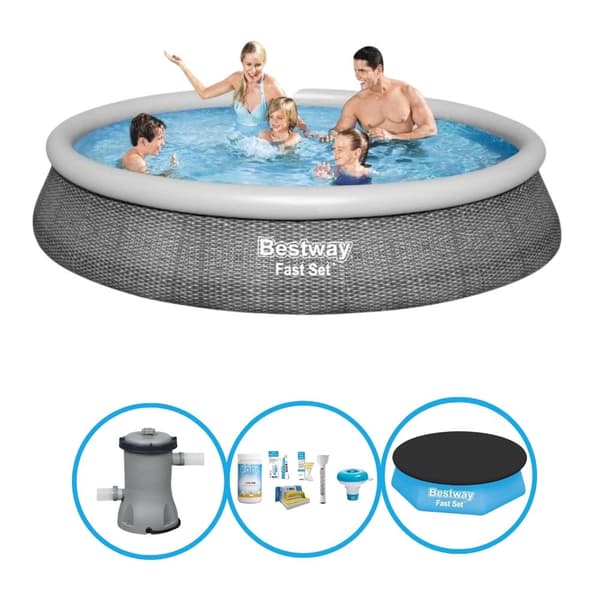 Bestway Swimming Pool Fast Set - 396x84 cm - Poolpaket