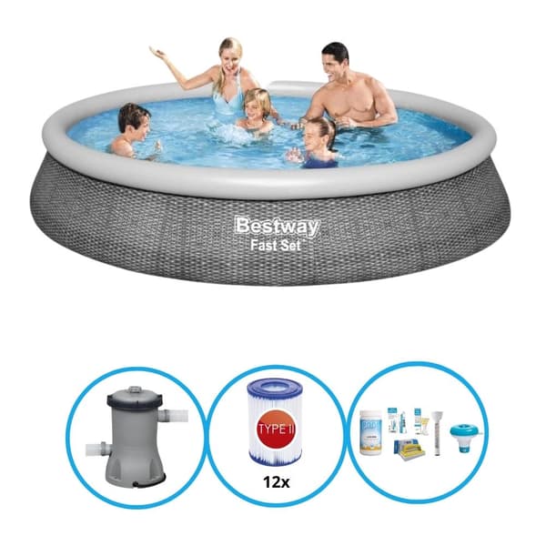 Bestway Swimming Pool Fast Set - 396x84 cm - Swimming Pool Bundle