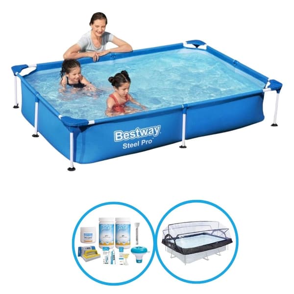 Bestway Pool Steel Pro 221x150x43 cm - Sisältää tarvikkeet