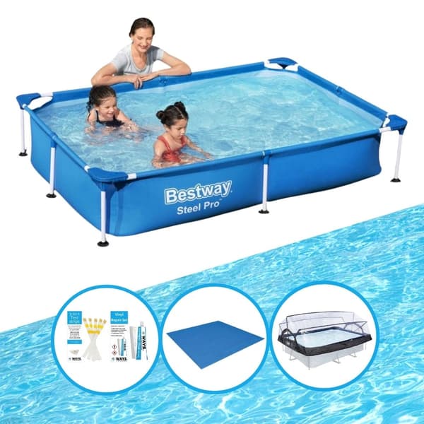Bestway Pool Steel Pro 221x150x43 cm - Pool Bundle