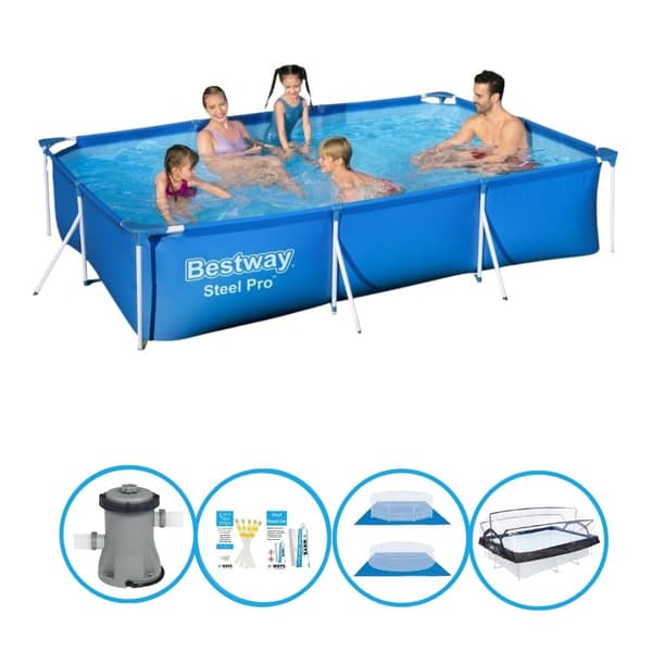 Bestway Pool Steel Pro - Poolbundt - 300x201x66 cm