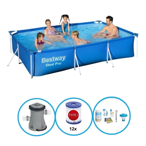 Bestway Pool Steel Pro - Med tilbehør - 300x201x66 cm