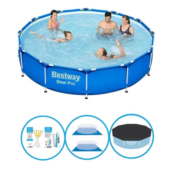 Bestway Pool Steel Pro 366x76 cm - Inklusive tillbehör