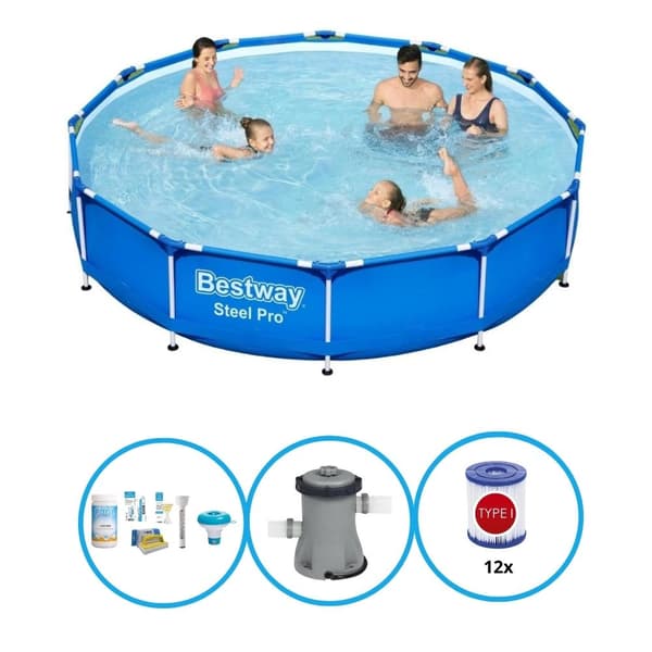 Bestway Pool Steel Pro 366x76 cm - Tarvikkeineen