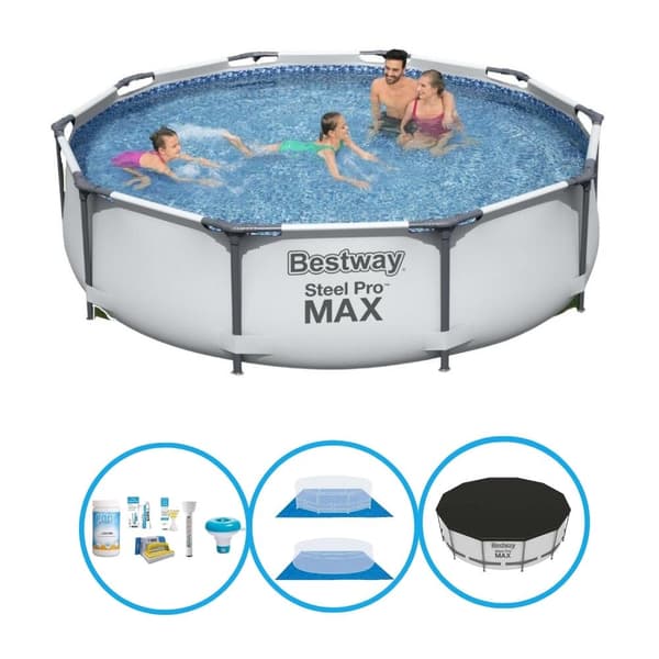 Bestway Pool Steel Pro MAX 305x76 cm - Inklusive tillbehör