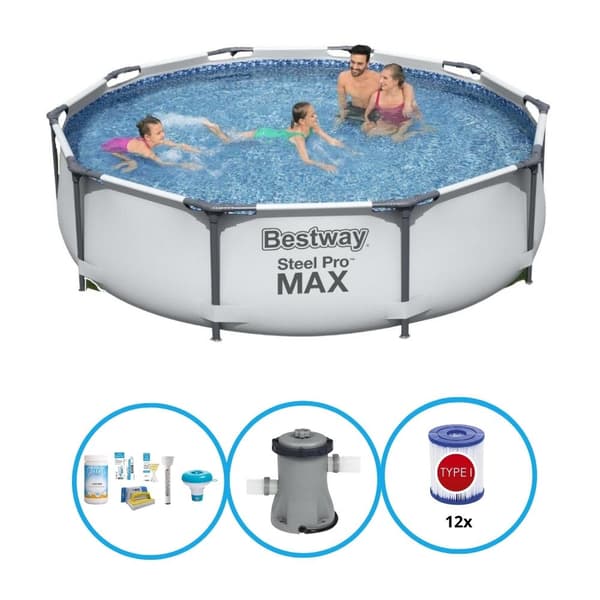 Bestway Pool Steel Pro MAX 305x76 cm - Pool Bundle