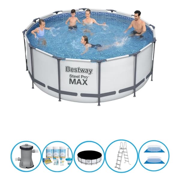 Bestway Pool Steel Pro MAX - Inklusive tillbehör - 366x122 cm