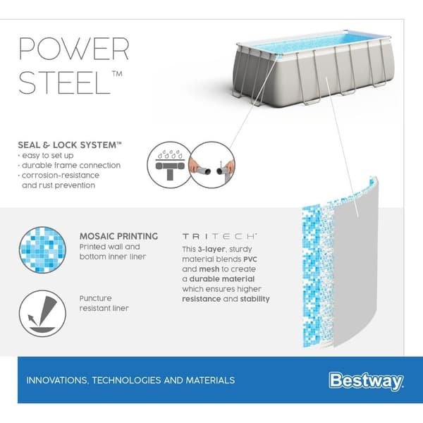 Bestway - Pool Power Steel - Poolpaket - 282x196x84 cm