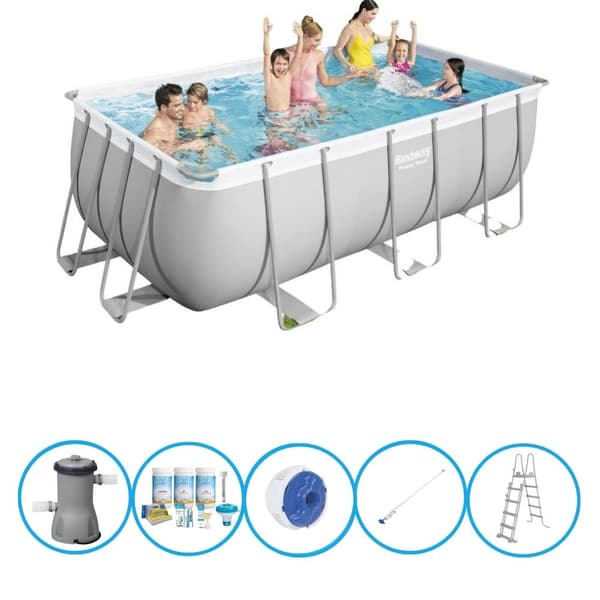 Bestway - Swimming pool Power Steel - Swimming pool sæt - 412x201x122 cm