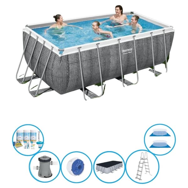 Bestway Pool Power Steel - Sisältää tarvikkeet - 412x201x122 cm