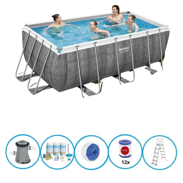 Bestway Pool Power Steel - Pool Bundle - 412x201x122 cm
