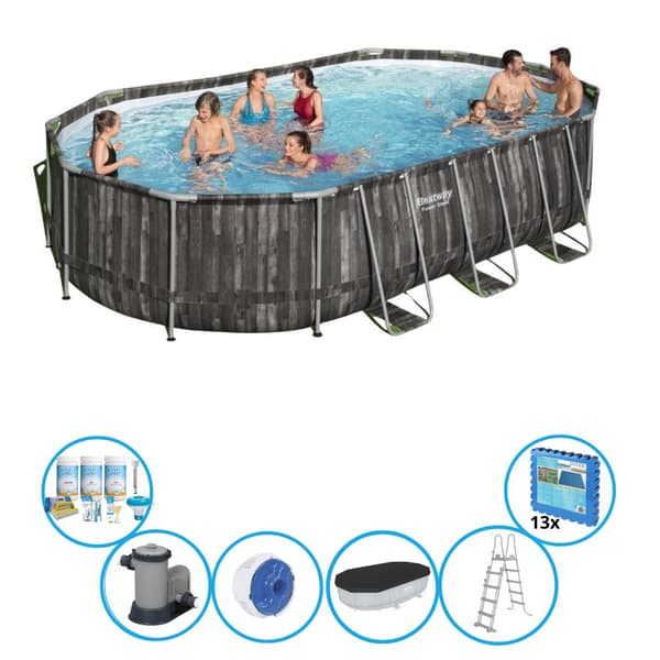 Bestway Pool Power Steel - Inklusiv tilbehør - 610x366x122 cm