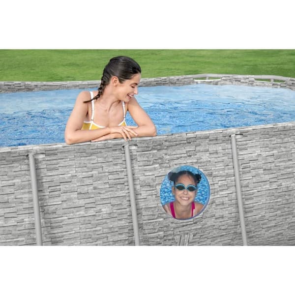 Bestway Swimming Pool Power Steel Swim Vista - Inklusiv tilbehør - 427x250x100 cm