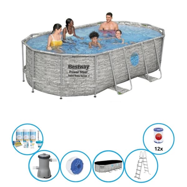Bestway Pool Power Steel Swim Vista - Pool bundt - 427x250x100 cm