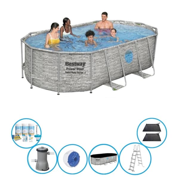 Bestway Swimming Pool Power Steel Swim Vista - Poolerbjudande - 427x250x100 cm
