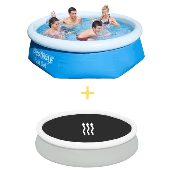 Bestway Swimming Pool - Fast Set - 244 x 66 cm - Inklusiv Solar Sejl