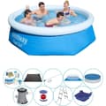 Miniatyrbillede 1 af 5: Bestway Fast Set Rund 244x66 cm - Pool med tilbehør
