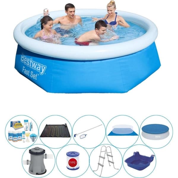 Bestway Fast Set Rund 244x66 cm - Pool med tilbehør