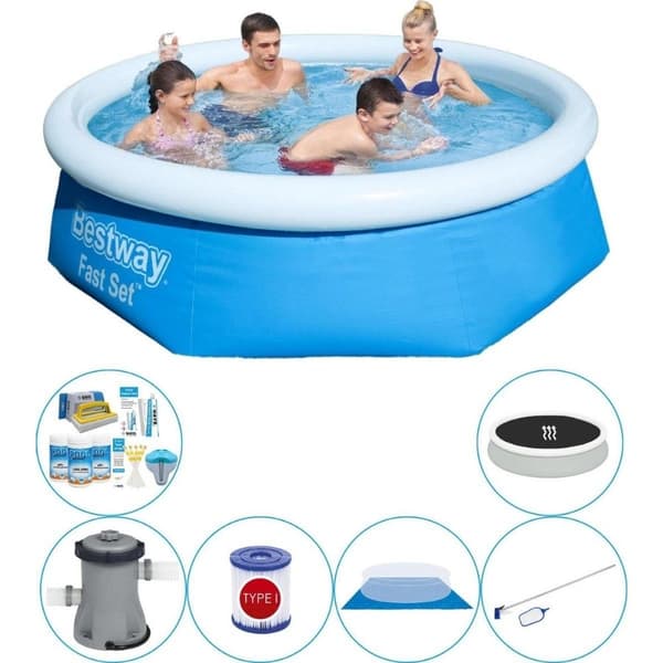 Bestway Fast Set Runt 244x66 cm - Simbassängkombinationsset