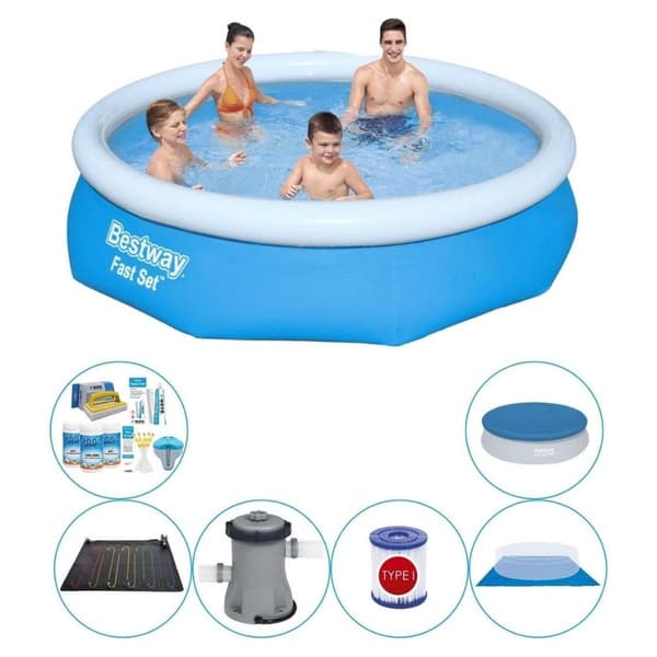 Bestway Fast Set Rund 305x76 cm - Swimming Pool Combi Deal