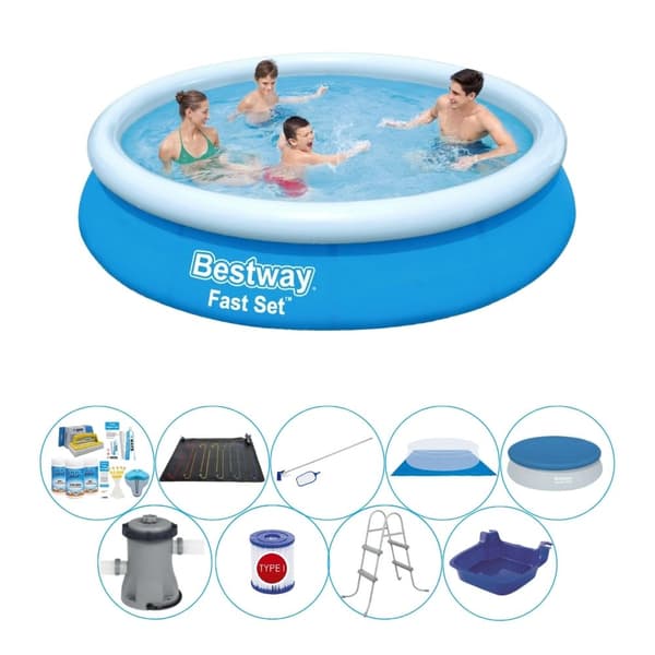 Bestway Fast Set Rund 366x76 cm - Pool med tilbehør