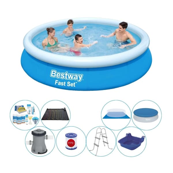 Bestway Fast Set Rund 366x76 cm - Pool med tilbehør