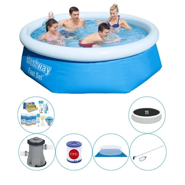 Bestway Fast Set Runt 244x66 cm - Simbassängkombinationsset