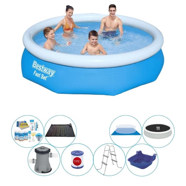 Pool kombi tilbud - Bestway Fast Sæt Rundt 305x76 cm