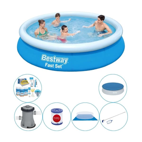 Allas plus tilbehør - Bestway Fast Set Rundt 366x76 cm