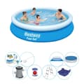 Miniatyrbild 1 av 5: Bestway Fast Set Rund 366x76 cm - Pool inklusive tillbehör