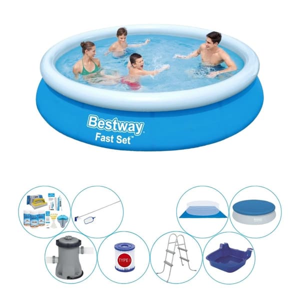 Super Deal Pool - Bestway Fast Set Rund 366x76 cm