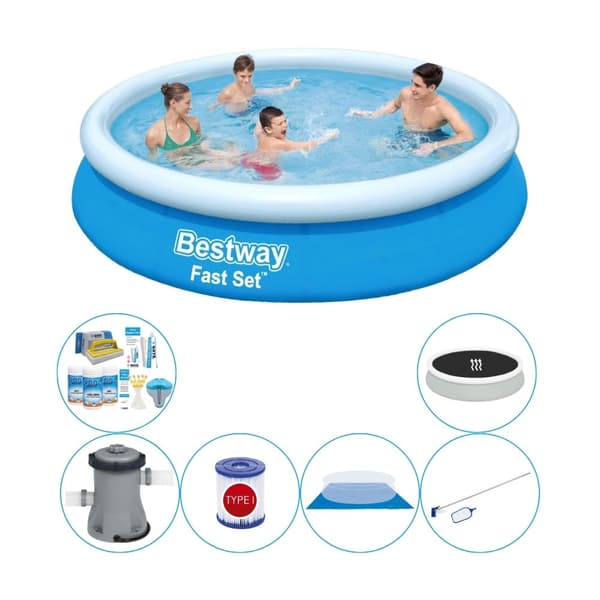 Bestway Fast Set Runt 366x76 cm - Simbassängkombinationsset
