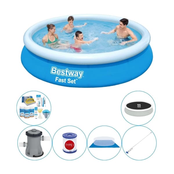 Super Pool Sæt - Bestway Fast Sæt Rundt 366x76 cm