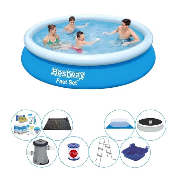 Bestway Fast Set Runt 366x76 cm - Deluxe Pool Set