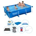 Miniatyrbild 1 av 5: Bestway Steel Pro rektangulär 259x170x61 cm - Pool med tillbehör