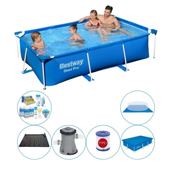 Bestway Steel Pro Rectangular 259x170x61 cm - Pool Deal