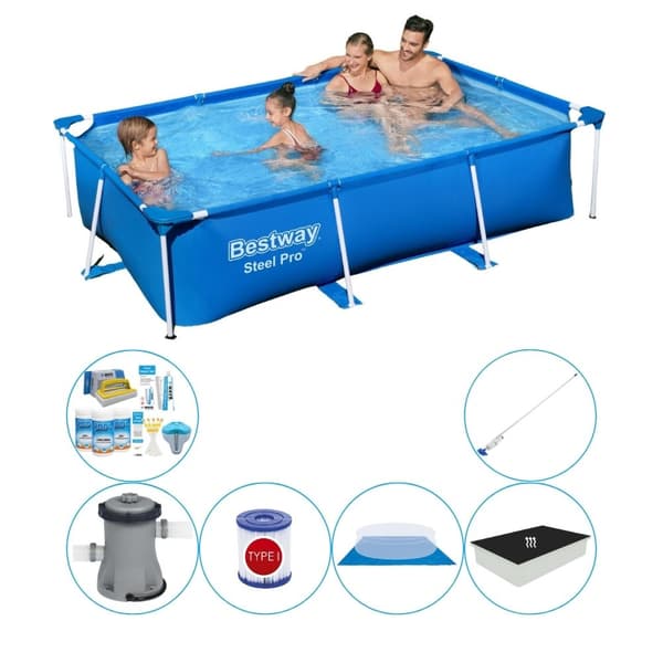 Bestway Steel Pro Rektangulær 259x170x61 cm - Pool Super Sæt