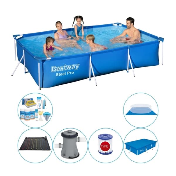Bestway Steel Pro suorakaiteen muotoinen 300x201x66 cm - Allastarjous