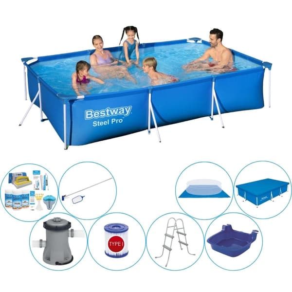 Bestway Steel Pro Rectangular 300x201x66 cm - Pool Super Deal