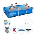 Miniatyrbild 1 av 5: Bestway Steel Pro rektangulär 300x201x66 cm - Kombinationsset för pool